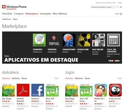 Windows Phone Marketplace Aplicativos Windows Phone