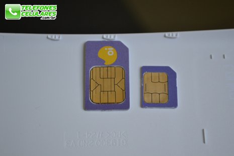 SIM card padrão e minichip SIM Minichip tamanho