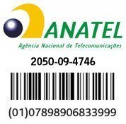 Um selo que garante o funcionamento do aparelho no Brasil Selo de homologação da Anatel