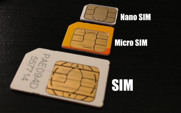 O que muda nos cartões SIM? Diferentes tamanhos do cartão SIM