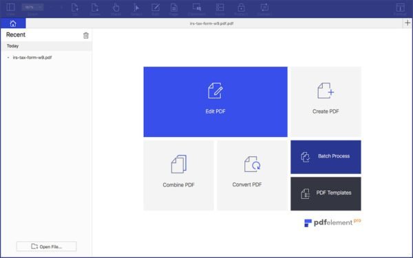 Interface simples de usar é um bônus para programas de edição de PDF PDFelement