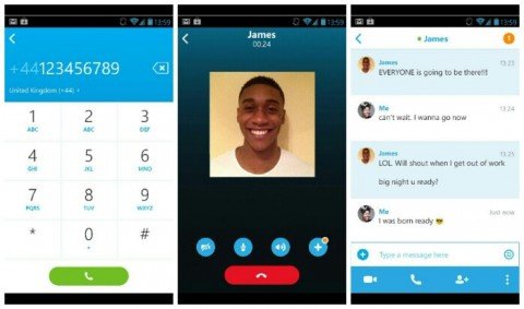 Funcionamento do Skype para Android