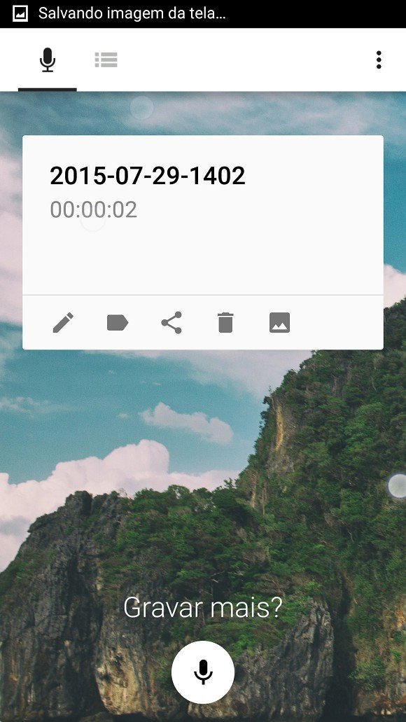 Gravador de chamadas para celular - tela para iniciar gravação