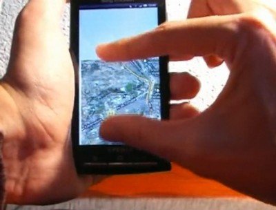 Tela multi touch em celular