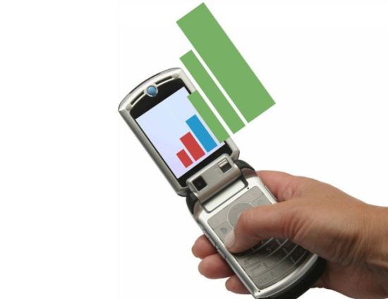 Recepção de sinal de celulares