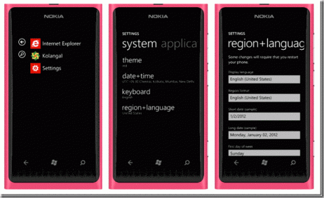 Trocando o idioma do Windows Phone