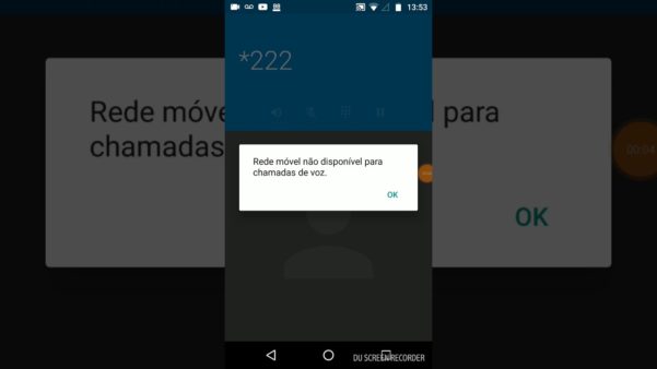 Rede móvel indisponível