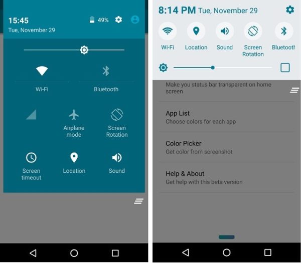 Barra de notificações do Android